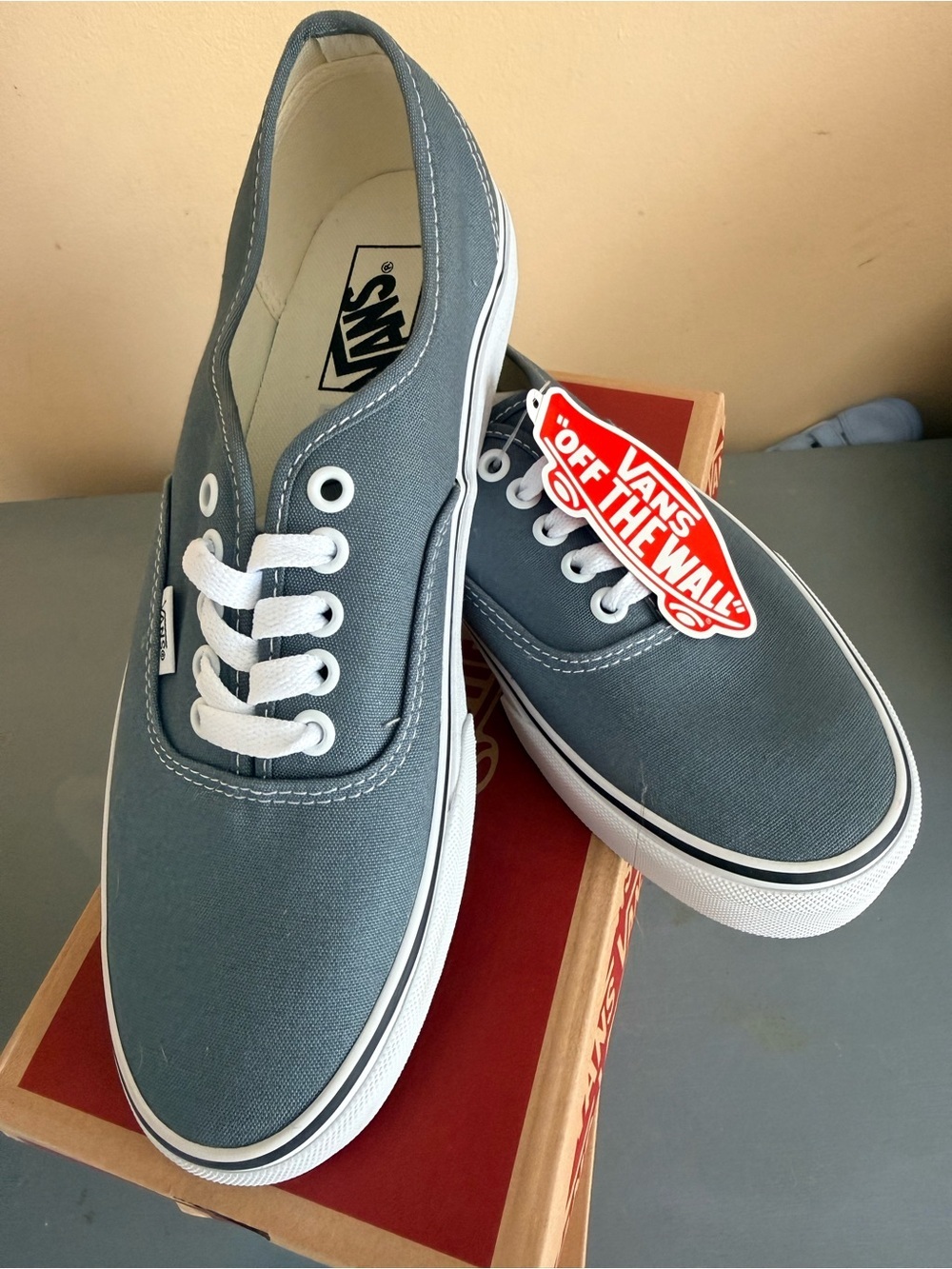 NWT Vans Authentic Color Theory Stormy Weather Slate Grey Women 9.5/Men 8